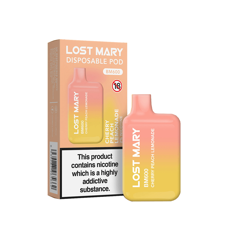 Cherry Peach Lemonade Lost Mary BM600 Puff Disposable Vape