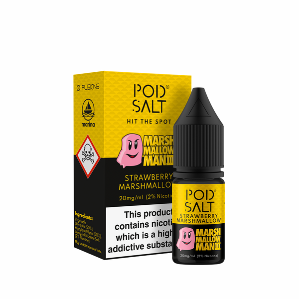 Pod Salt Strawberry Marshmallow Nic Salt E-Liquid (10ml) By Driplocker