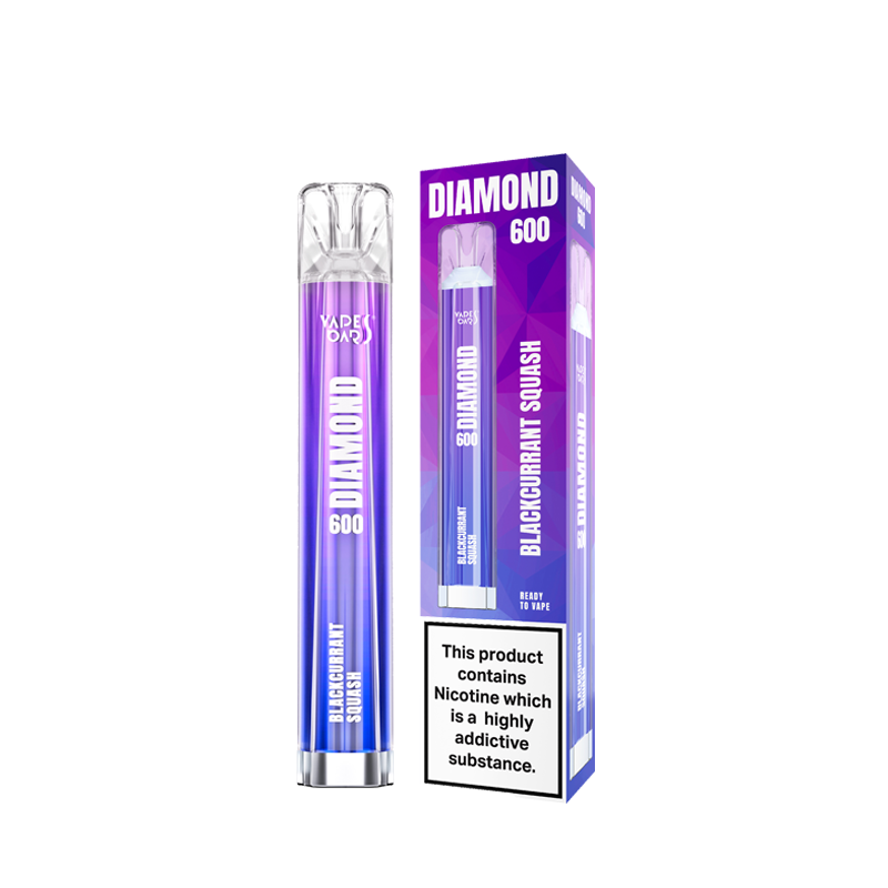Vapes Bars Diamond 600 Puff Disposable Vape Device Balckcurrant squash 1 by Driplocker